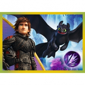 Trefl, Puzzle 4w1: Jak wytresować Smoka (34341)