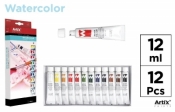 Farba akwarelowa 12ml 12 kolorów