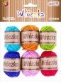Włóczka 38 m, 6 szt MIX