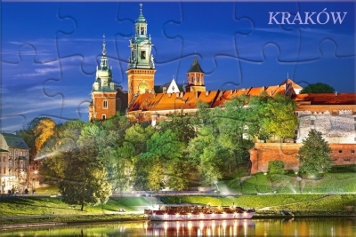 Puzzlowa kartka pocztowa Wawel Castle by Night