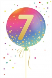 Karnet Urodziny - Age Balloon 7