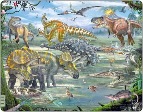 Układanka Dinozaury okresu kredowego 65 elementów