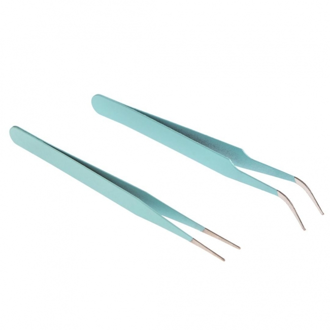 Zestaw pęset precyzyjnych 2szt mint