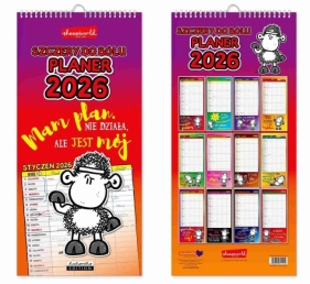 Kalendarz 2026 ścienny planer Sheepworld szczery