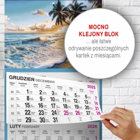 Kalendarz 2026 Trójdzielny - Palmy
