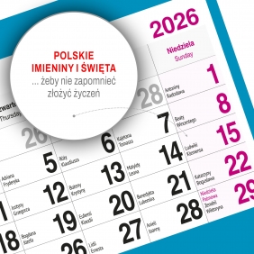 Kalendarz 2026 Trójdzielny - Palmy