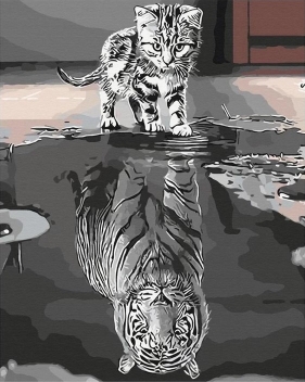 Malowanie po numerach - Dusza tygrysa 40x50 cm