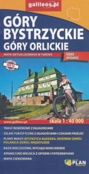 Góry Bystrzyckie Góry Orlickie mapa 1:40 000