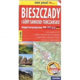 Bieszczady i Góry Sanocko-Turczańskie 1:65 000 - mapa turystyczna - Opracowanie zbiorowe