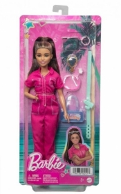 Barbie Lalka różowy kombinezon HPL76