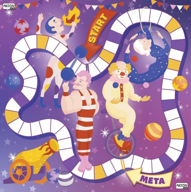 Mata animacyjna gra planszowa Cyrk 100x100cm