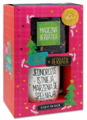 Zestaw kubek + herbata Christmas-Jednorożec