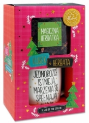 Zestaw kubek + herbata Christmas-Jednorożec