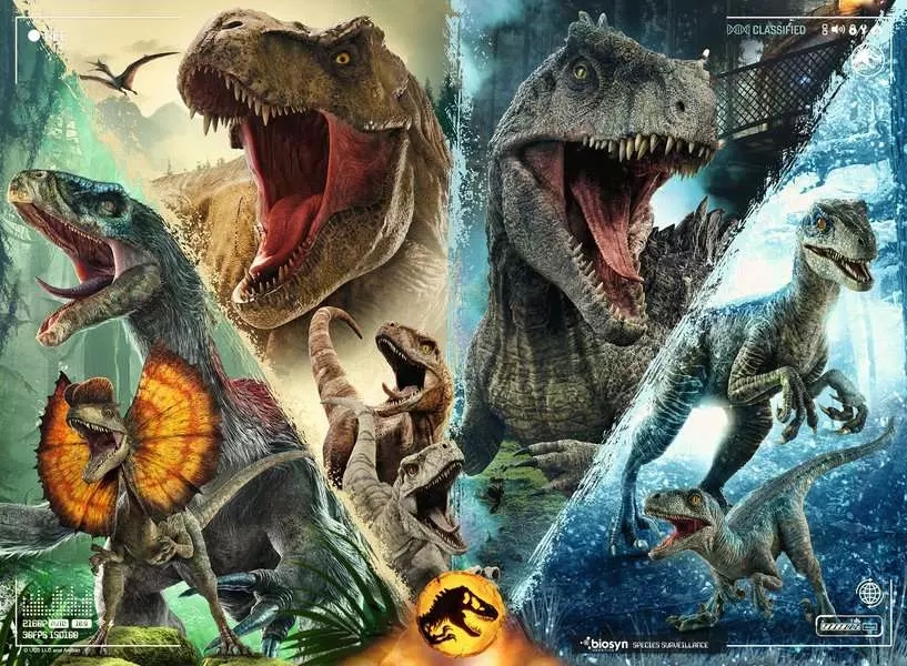 Ravensburger, Puzzle 100: Jurassic World Dominacja XXL (13341)