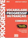 Vocabulaire progressif du Francais niveau debutant complet A1.1 klucz Lombardini Amelie, Marty Roselyne, Mous Nelly