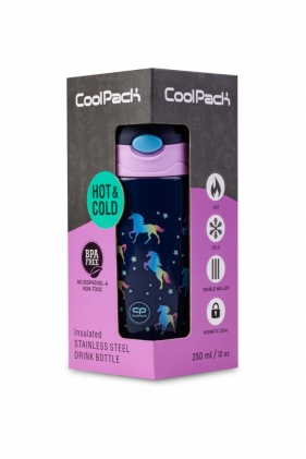 Coolpack, Bidon metalowy 350 ml Bono - Blue Unicorn (Z10670)