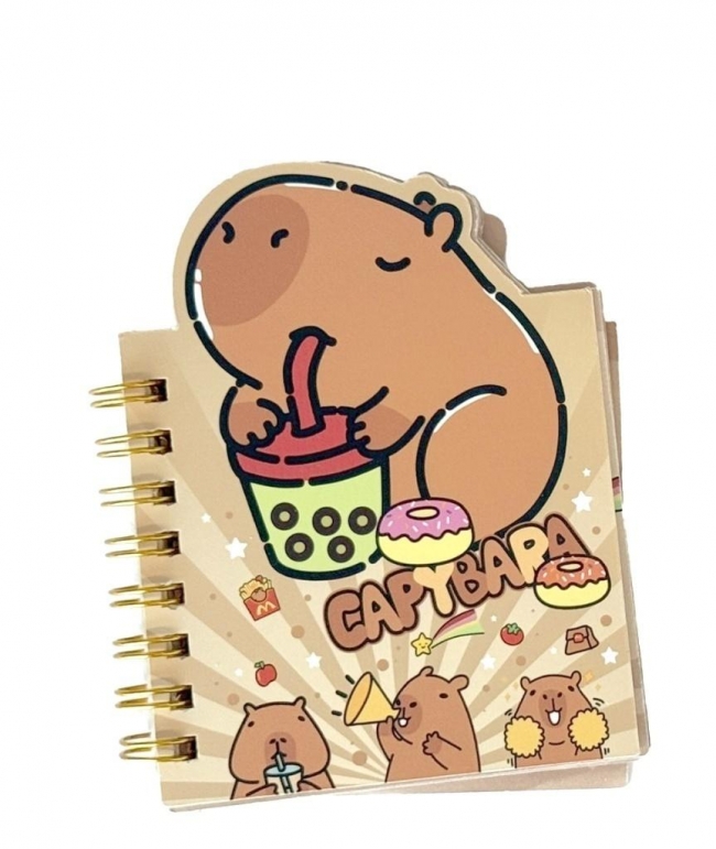 Notesik na spiralce Kapibara Przekąski 50 kartek