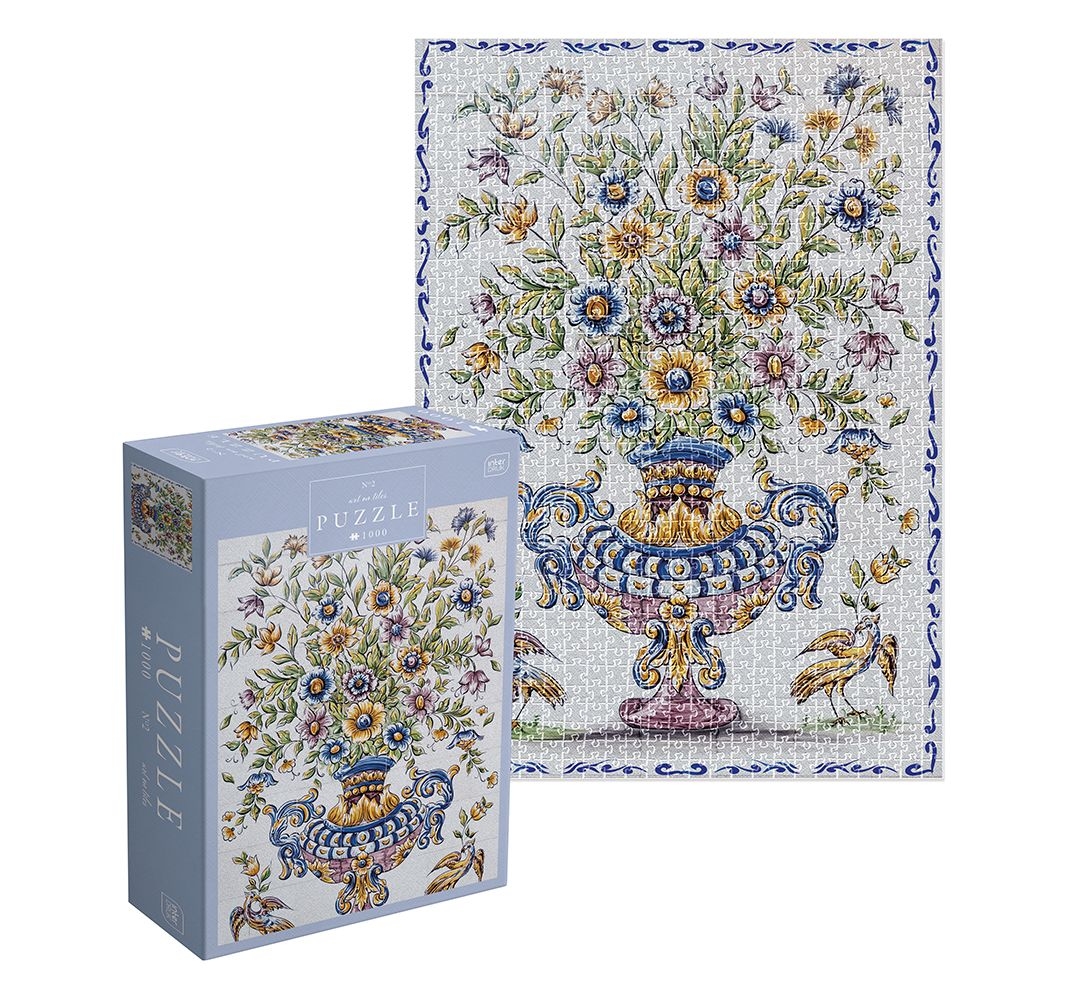 Interdruk, Puzzle 1000: Art on Tiles 2 - Vase of Blooms