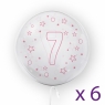 Tuban, Balon 45cm cyfra 7 - Gwiazdki, różowy (6 sztuk) (TU 3741)