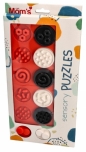 Puzzle sensoryczne kółeczka XL kontrastowe