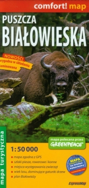 Puszcza Białowieska laminowana mapa turystyczna 1:50 000 - <br />
