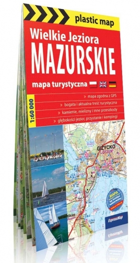 Wielkie Jeziora Mazurskie mapa turystyczna 1:60 000