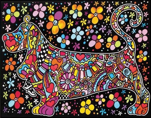 Kolorowanka Welwetowa Colorvelvet 47x35 cm Jamnik