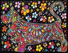 Kolorowanka Welwetowa Colorvelvet 47x35 cm Jamnik