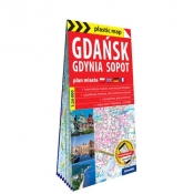 Gdańsk, Gdynia, Sopot; foliowany plan miasta 1:26 000