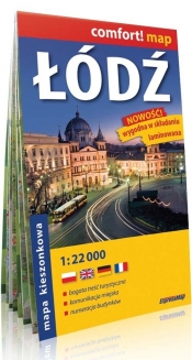 Łódź kieszonkowy laminowany plan miasta 1:22 000