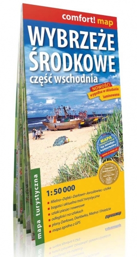 Wybrzeże Środkowe część wschodnia laminowana mapa turystyczna 1:50 000
