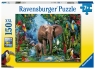 Ravensburger, Puzzle XXL 150: Słonie w dżungli (12901) Wiek: 7+