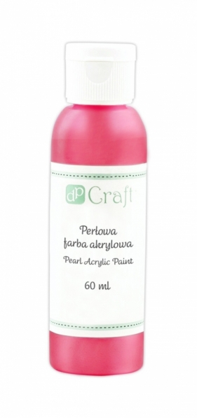 Perłowa farba akrylowa, 60 ml - red (DPFP-003)