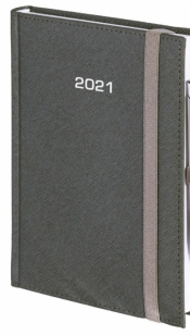 Kalendarz 2021 B5 Tygodniowy Cross z gumką Srebrny