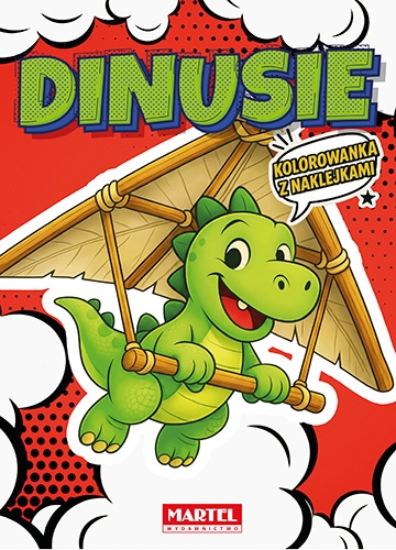 Kolorowanka komiksowa Dinusie z naklejkami