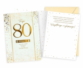 Karnet B6 Urodziny 80