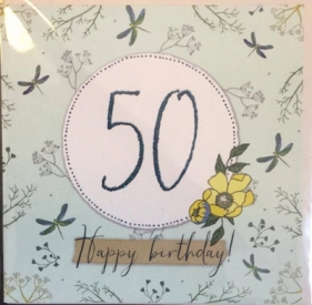 Karnet Swarovski kwadrat Urodziny 50 (CL2250)