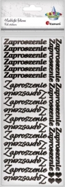  Naklejki foliowe napis Zaproszenie 28szt