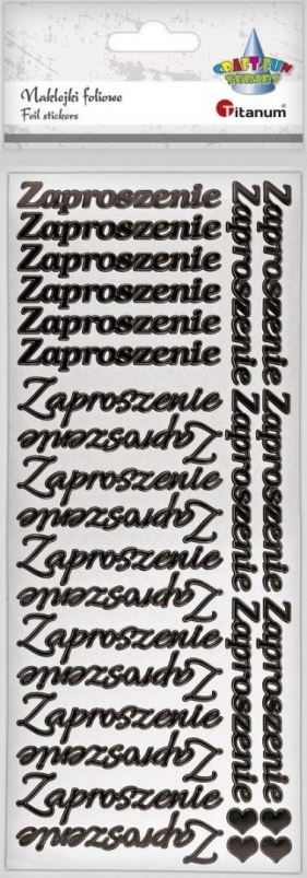 Naklejki foliowe napis Zaproszenie 28szt