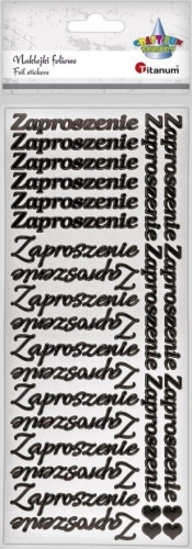 Naklejki foliowe napis Zaproszenie 28szt