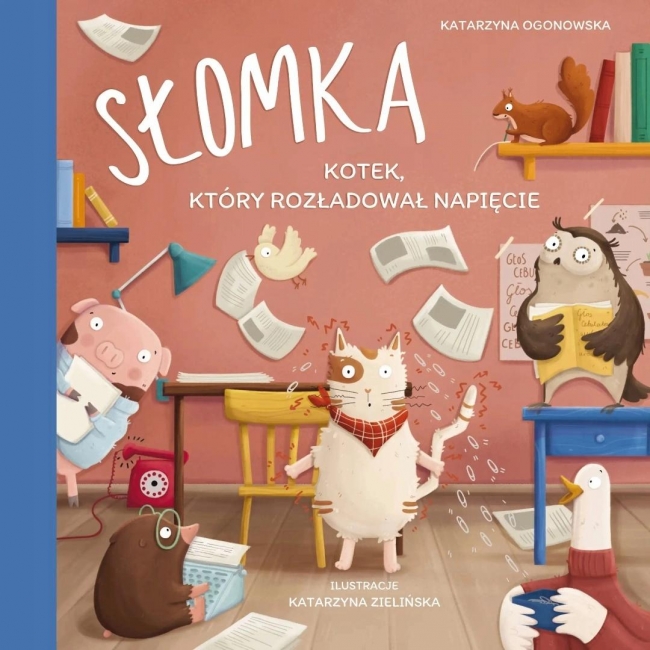 Słomka kotek, który rozładował napięcie