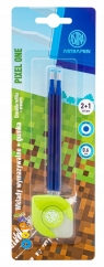 Wkłady wymazywalne niebieskie 0,6 mm + gumka do długopisów wymazywalnych i