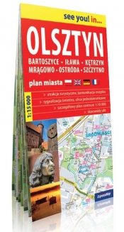 Olsztyn Bartoszyce Iława Plan miasta 1:15000 - Opracowanie zbiorowe