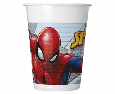 Kubeczki plastikowe Spiderman 200ml 8szt