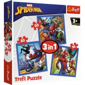 Trefl, Puzzle 3w1: Spider-Man Pajęcza siła (34841)