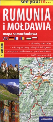 Rumunia i Mołdawia mapa samochodowa 1:700 000 - <br />