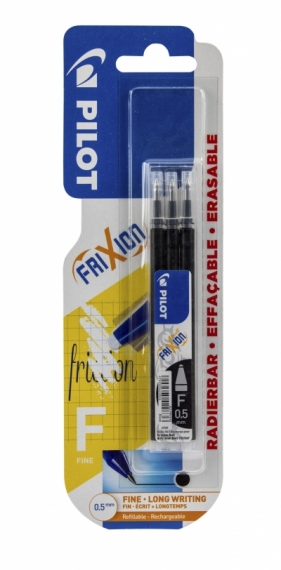 Wkład Frixion Ball Clicker 0,5 czarny Pilot blister 3szt.