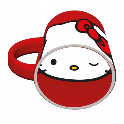 Kubek z grafiką od spodu Hello Kitty