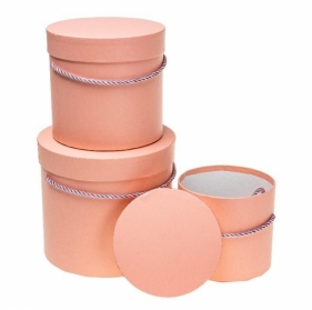 Pudełko Flower Box 3szt brzoskwiniowy ROZETTE