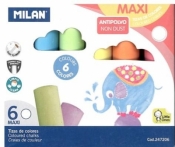 Kreda maxi okrągła 6 kolorów MILAN